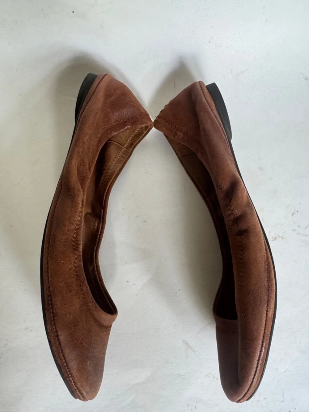 LUCKY BRAND Emmie Ballet Flats Slip On Leather Shoes Brown Size 7 EUC $60
